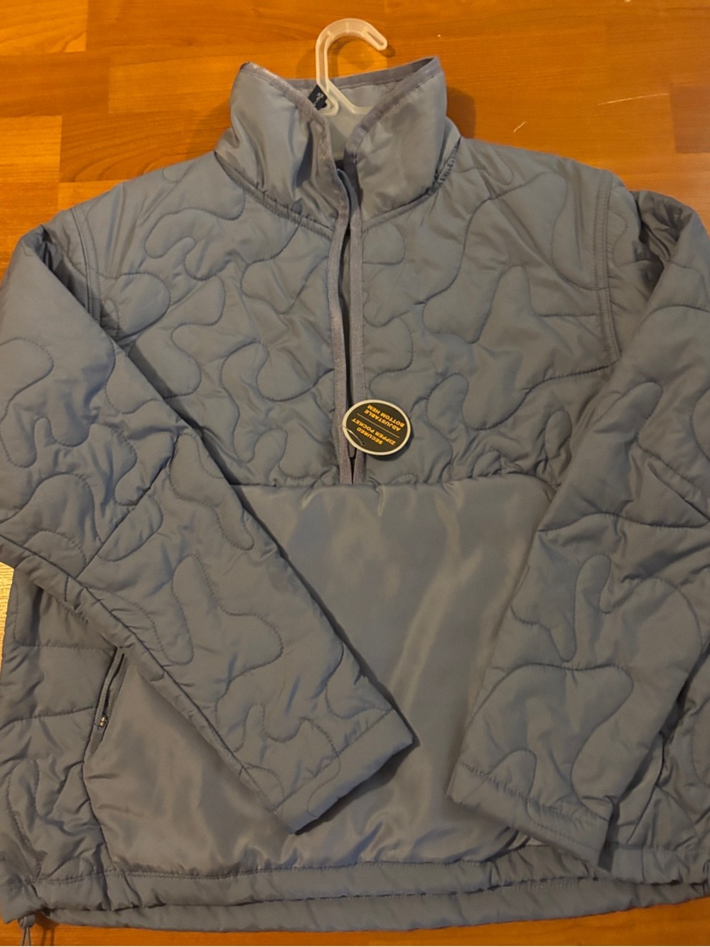 Avia Dusty Blue Quilted Half-Zip Pullover